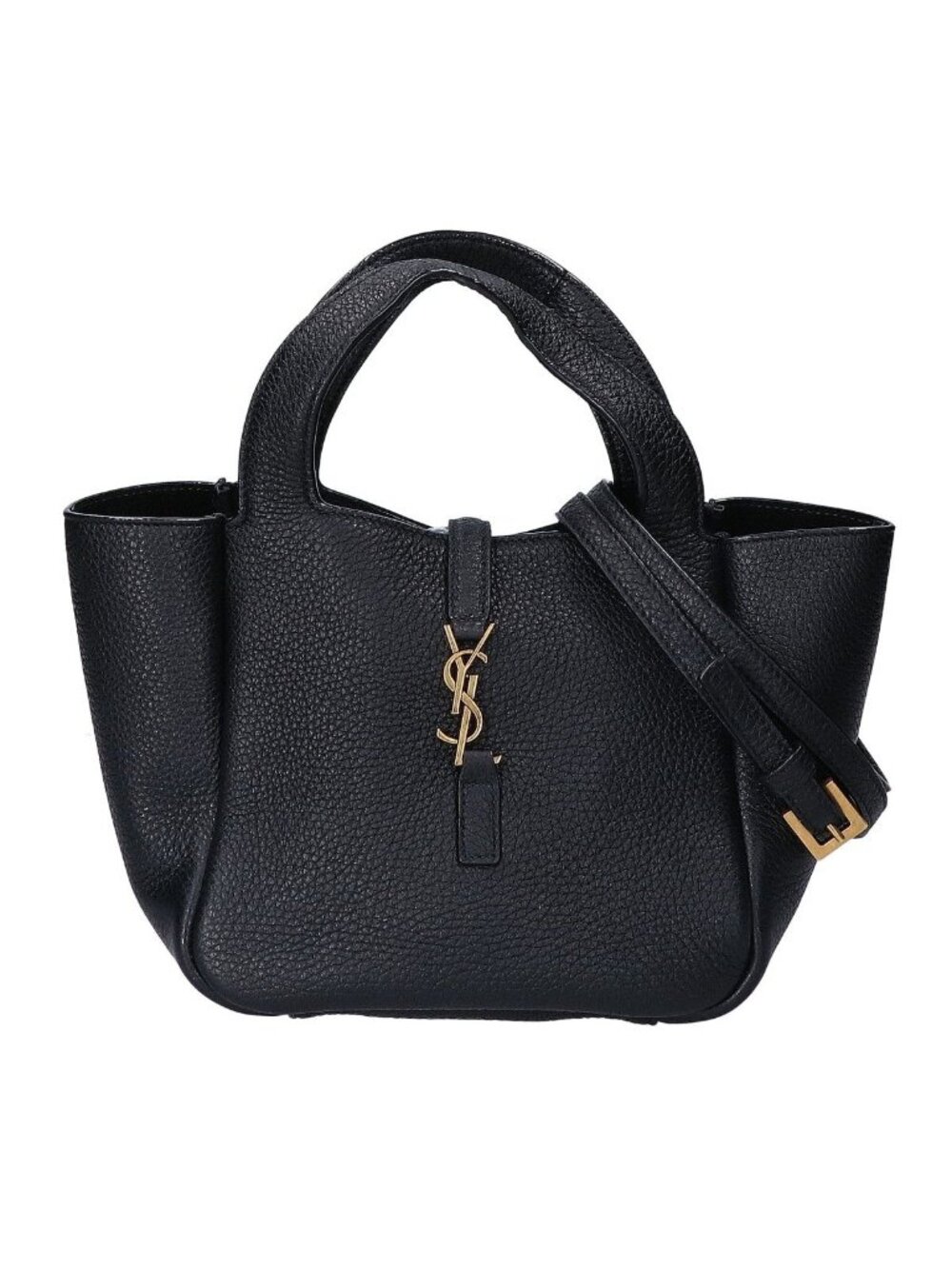 Saint Laurent Paris Le 5 A 7 Baby Bear Gray Leather 2-Way Shoulder Bag